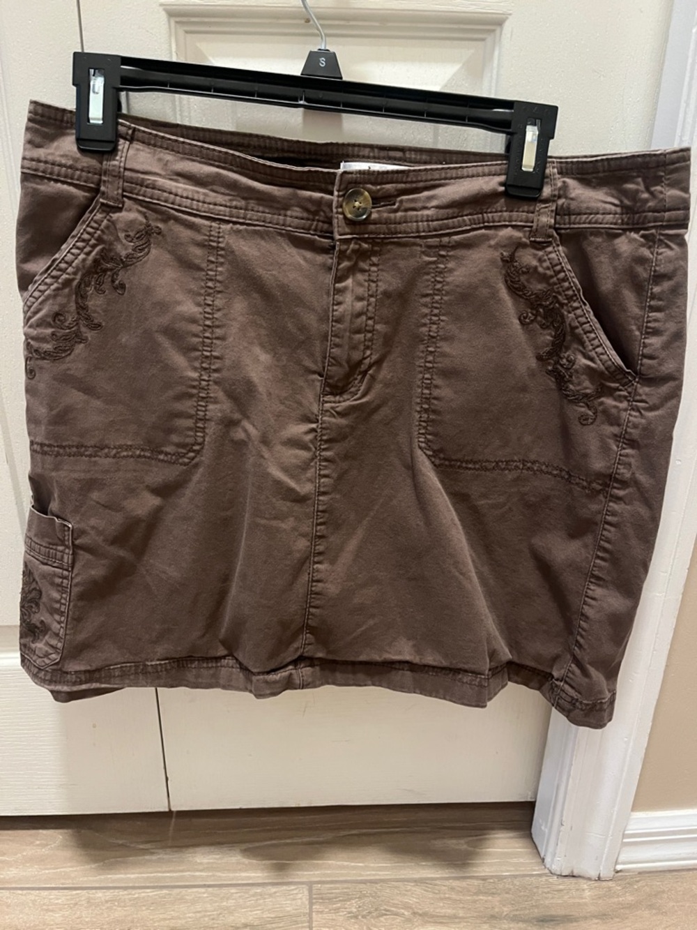 Croft & Barrow Brown Petite Stretch Skort Size 12P